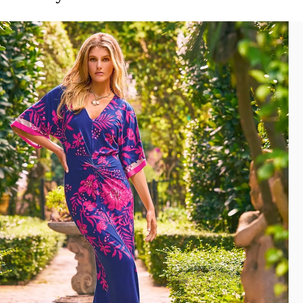 NWT LILLY PULITZER Vibrant Blue and Pink Maxi Dress